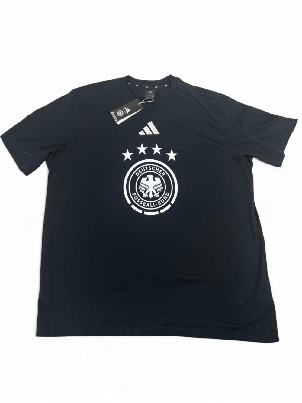 ADIDAS Germany DFB Soccer T Shirt Black 2XL NWT Football Cotton